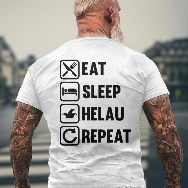 Helau Carnival Eat Sleep Repeat Carnival Carnival T-Shirt mit Rückendruck Geschenke für alte Männer