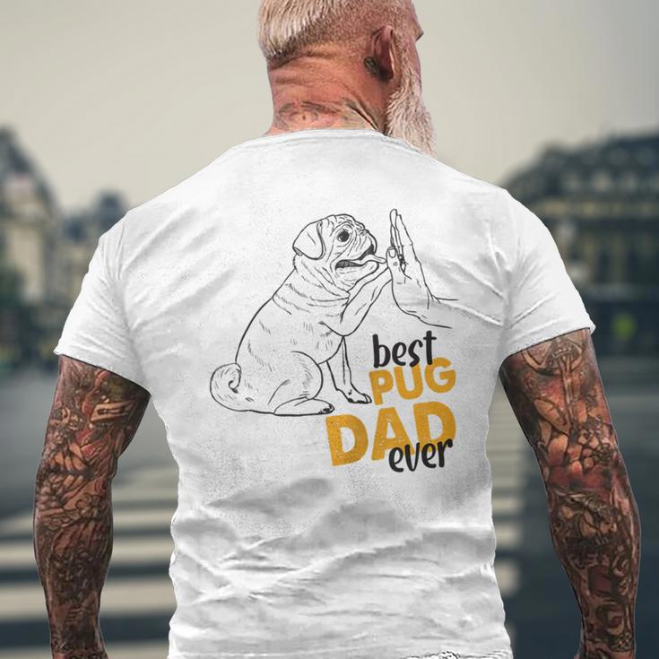 Herren Bester Mops Papa Ever Mops Kleidung Für Männer Mops Papa Raglan T-Shirt mit Rückendruck Geschenke für alte Männer