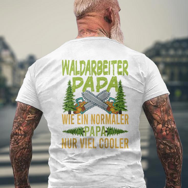 Herren Waldarbeiter Papa Wie Ein Normaler Papa Nuriel Cooler Raglan T-Shirt mit Rückendruck Geschenke für alte Männer