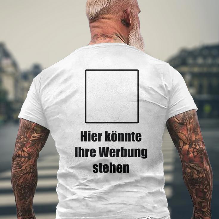 Hier Könnte Ihre Werbung Stand Hier Könnte Ihre Werbung Stand Text T-Shirt mit Rückendruck Geschenke für alte Männer