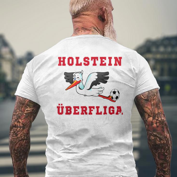 Holstein Fußball Kicken Fan Kiel Stadion Blau Weiss T-Shirt mit Rückendruck Geschenke für alte Männer