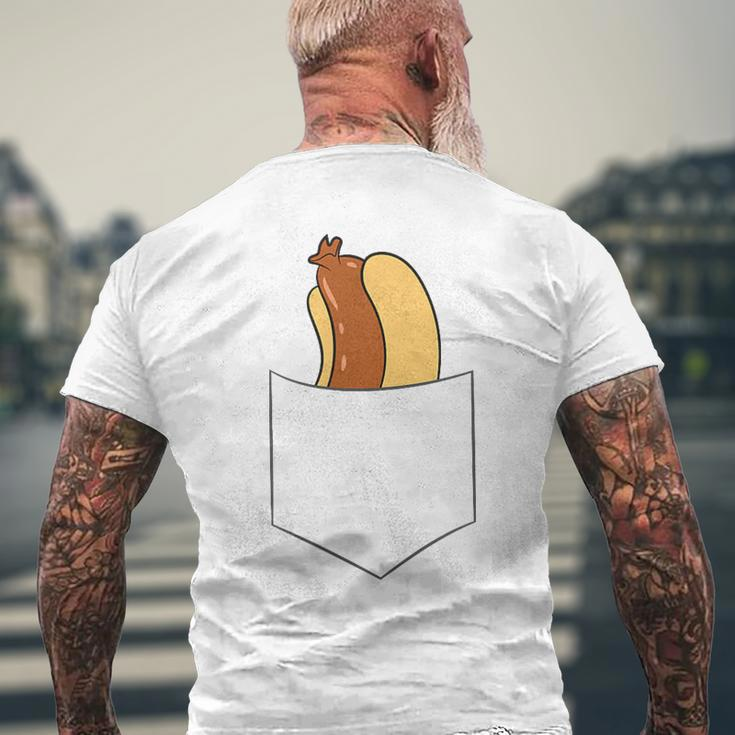 Hotdog In A Pocket Love Hotdog Pocket Hot Dog Men's T-shirt Back Print Gifts for Old Men