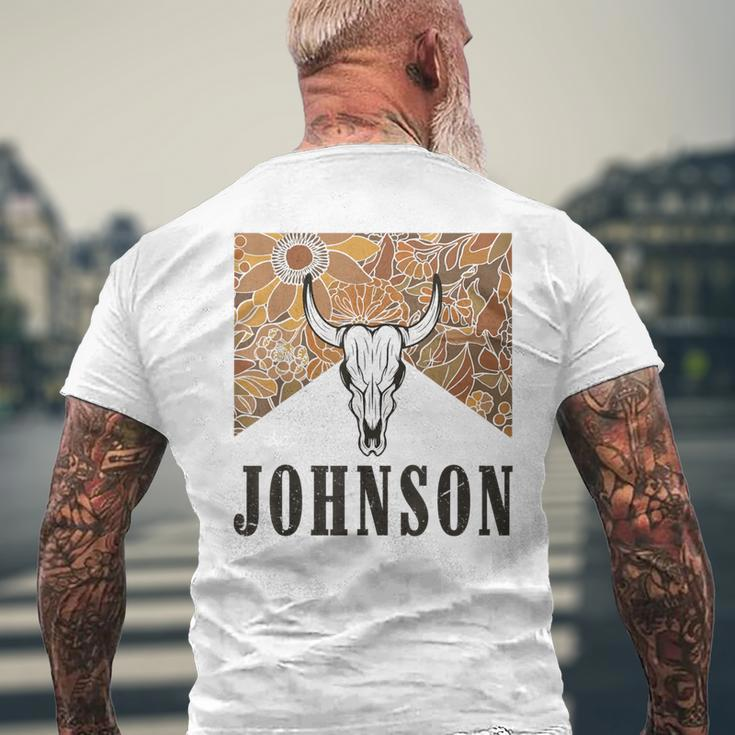 Howdy Cojo Johnson Western Style Team Johnson Family Reunion Men's T-shirt Back Print Gifts for Old Men