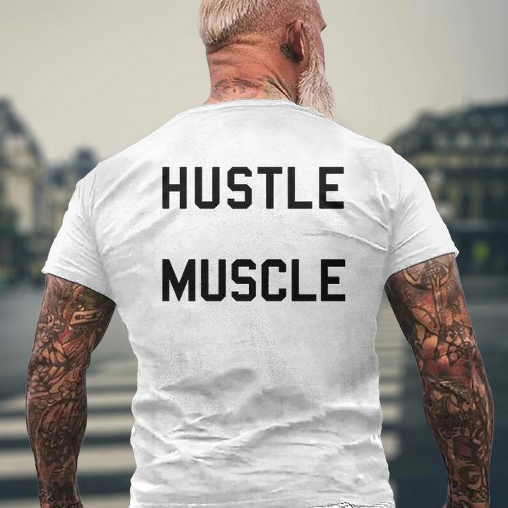 Hustle To Get That Muscle Weight Lifting Mens Back Print T-shirt Gifts for Old Men