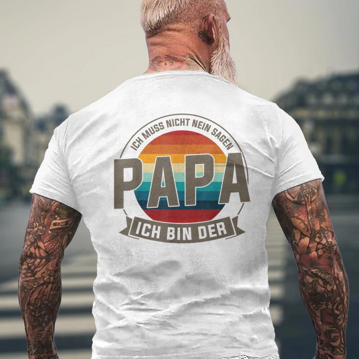 Ich Bin Der Papa Papa Familie T-Shirt mit Rückendruck Geschenke für alte Männer