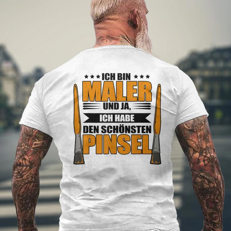 Ich Bin Maler Und Ja Ich Habe Den Schönsten Bürsten T-Shirt mit Rückendruck Geschenke für alte Männer