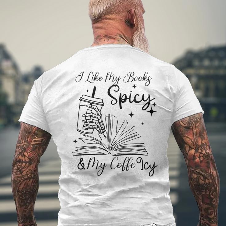 Ich Mag Meine Bücher Scharf Und Meinen Kaffee Eisig Gray T-Shirt mit Rückendruck Geschenke für alte Männer