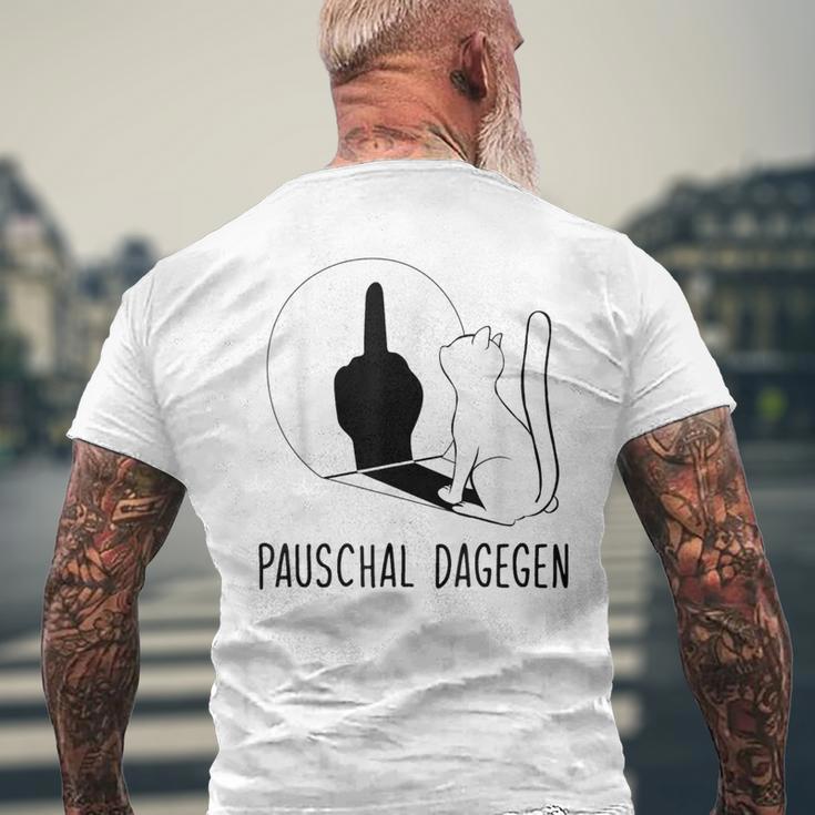 Ich Muss Gar Nix Cat Pauschal Daggen T-Shirt mit Rückendruck Geschenke für alte Männer