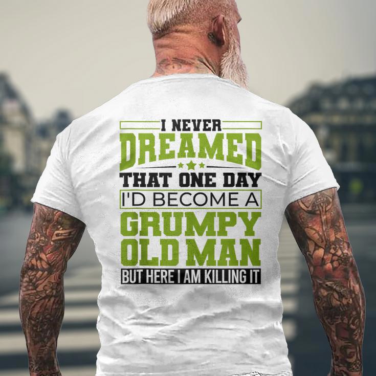 I'd Become A Grumpy Old Motor Guys Rule Men's T-shirt Back Print Gifts for Old Men