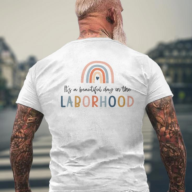 It's A Beautiful Day In The Laborhood L And D Nurse Men's T-shirt Back Print Gifts for Old Men