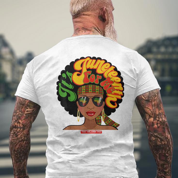 It's Junenth Vibes For Me Certified Black Owned Business Men's T-shirt Back Print Gifts for Old Men