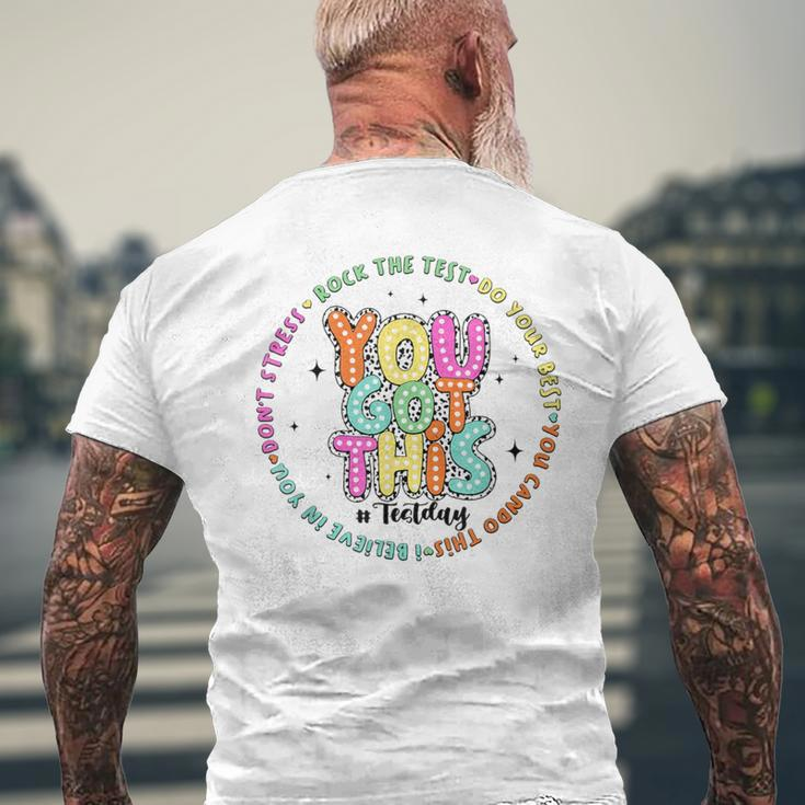 It’S Test Day You Got This Rock The Test Dalmatian Dots Men's T-shirt Back Print Gifts for Old Men