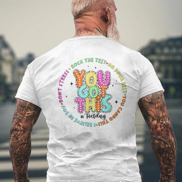 Its Test Day You Got This Rock The Test Dalmatian Dots Men's T-shirt Back Print Gifts for Old Men