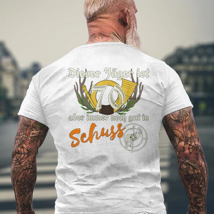 Jäger 70 Gut In Schuss Birthday Hunter Green S T-Shirt mit Rückendruck Geschenke für alte Männer