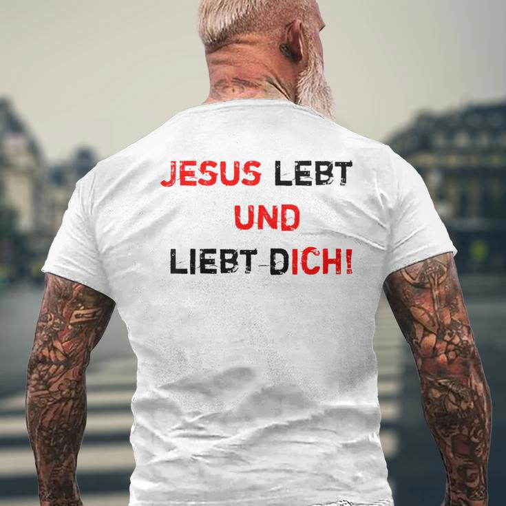 Jesus 4M3 Jesus Leben Und Liebe Dich Glaube Hope Love T-Shirt mit Rückendruck Geschenke für alte Männer