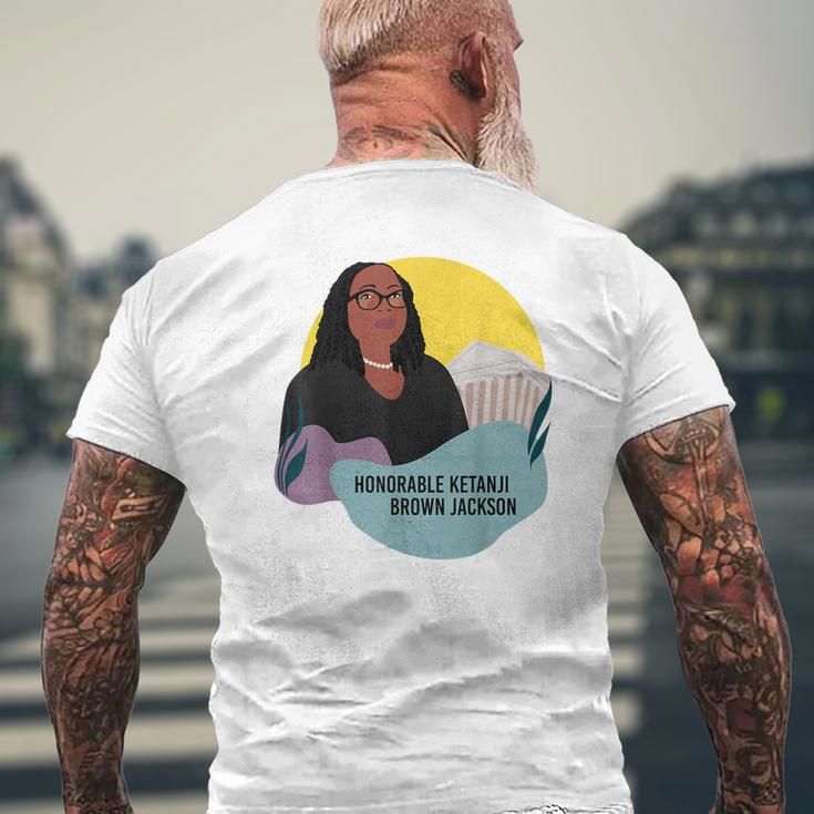 Ketanji Brown Jackson Black History African Woman Judge Law Mens Back Print T-shirt Gifts for Old Men