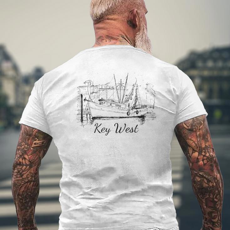 Key West Florida Vintage Vacation Men's T-shirt Back Print Gifts for Old Men