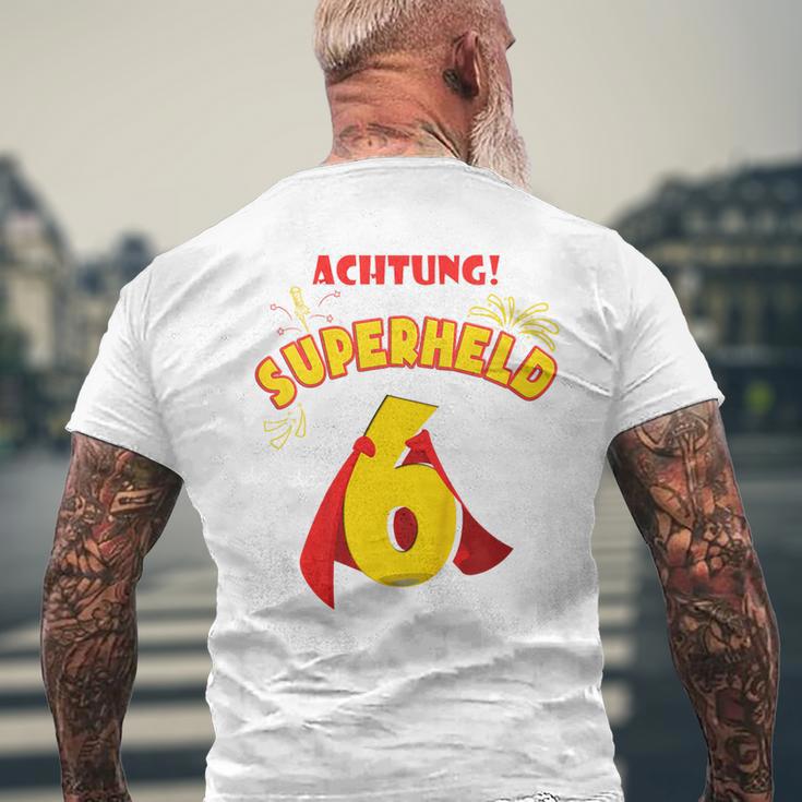 Kinder Achtung Dieser Superheld Ist Jetzt 6 Jahre Old T-Shirt mit Rückendruck Geschenke für alte Männer