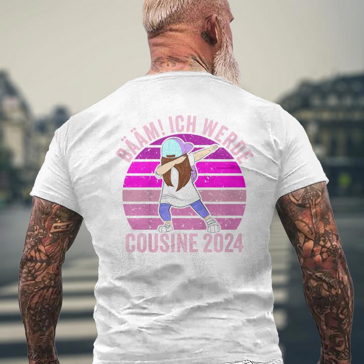 Kinder Bääm Ich Werde Cousin 2024 T-Shirt mit Rückendruck Geschenke für alte Männer