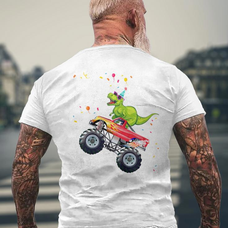 Kinder Geburtstag 3 Jahre Dinosaurier Monster Truck Jungen Mädchen T-Shirt mit Rückendruck Geschenke für alte Männer