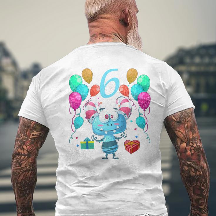 Kinder Geburtstags 6 Jahre Monster Geburtstag T-Shirt mit Rückendruck Geschenke für alte Männer