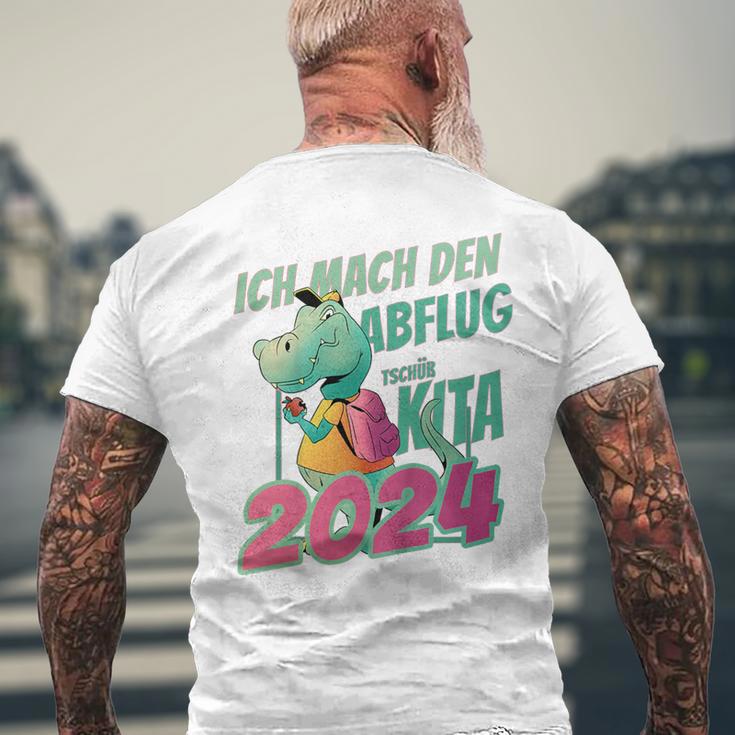 Kinder Ich Mach Den Abflug 2024 Schulkind Einschulung Schule T-Shirt mit Rückendruck Geschenke für alte Männer