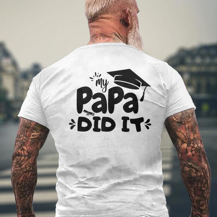 Kinder Mein Papa Hat Es Geschafft Abschlussfeier Stolze T-Shirt mit Rückendruck Geschenke für alte Männer