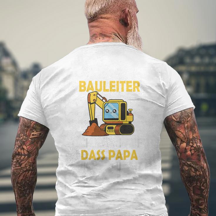 Kinder Mini Bauleiter Ich Passe Auf Dass Papa Nicht Pfuscht Bauherr T-Shirt mit Rückendruck Geschenke für alte Männer