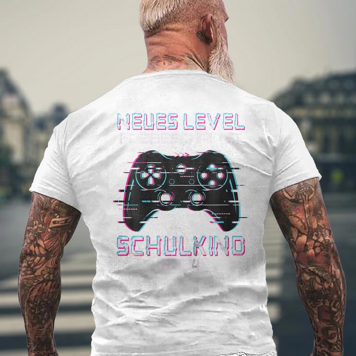 Kinder Neues Level Preigeschaltet Schulkind 2024 Einschulung Gaming T-Shirt mit Rückendruck Geschenke für alte Männer