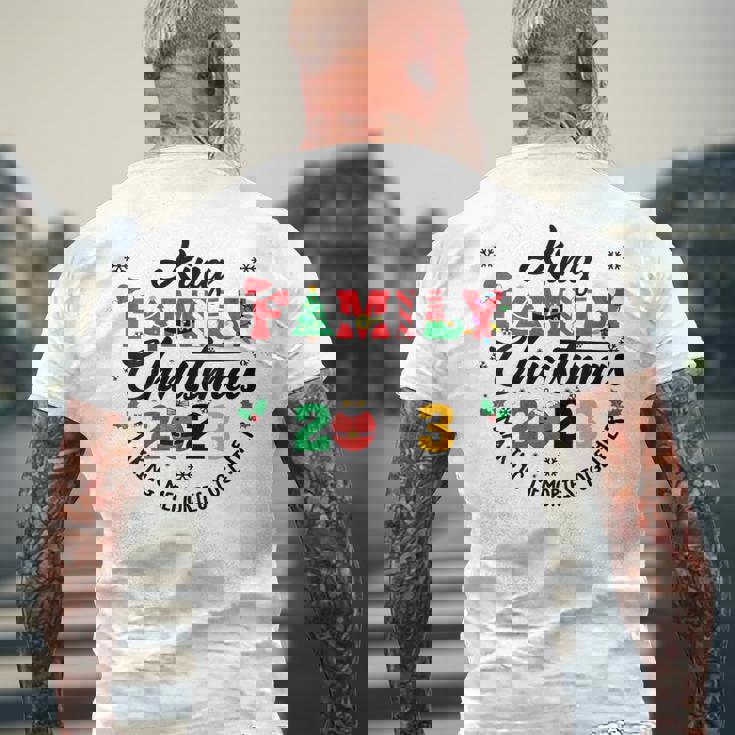 King Family Name Christmas Matching Surname Xmas Men's T-shirt Back Print Gifts for Old Men