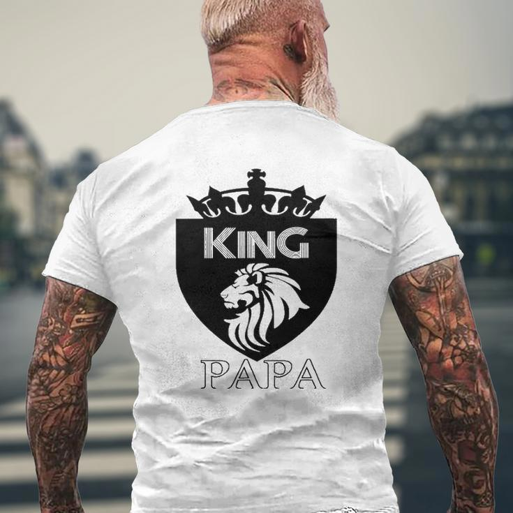 King Papa Dad King Mens Back Print T-shirt Gifts for Old Men