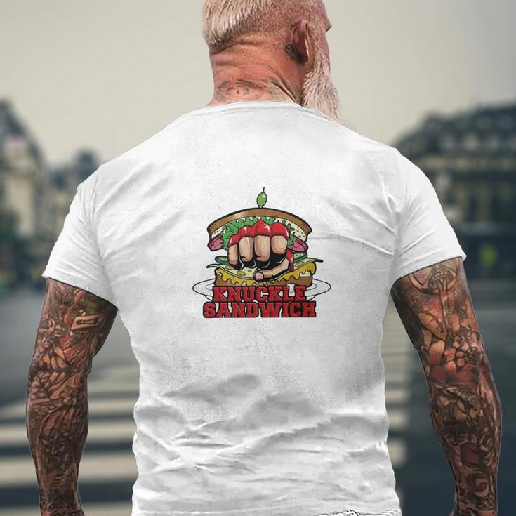 Knuckle Sandwich Art Mens Back Print T-shirt Gifts for Old Men