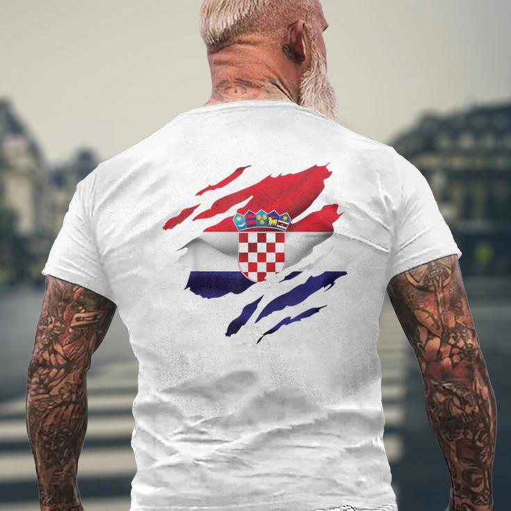 Kroatien Flagge Kroatisch Croatia Kinder Kroatien Hrvatska T-Shirt mit Rückendruck Geschenke für alte Männer