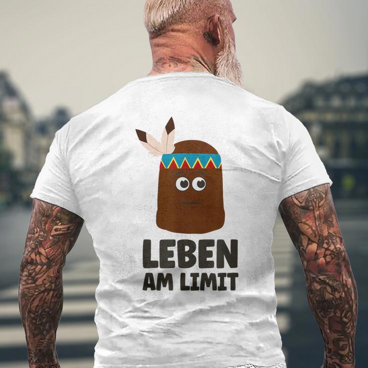 Leben Am Limit Schaumkiss Schokokiss Indian Gray S T-Shirt mit Rückendruck Geschenke für alte Männer