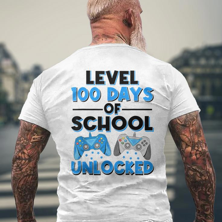 Level 100 Days Of School Unlocked Gamerideospiele Jungen T-Shirt mit Rückendruck Geschenke für alte Männer