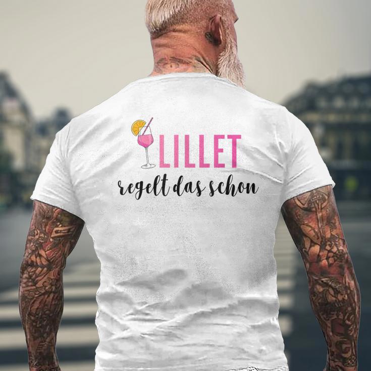 Lillet Lillet Regelt Das Schon Summer Alcohol Lillet S T-Shirt mit Rückendruck Geschenke für alte Männer