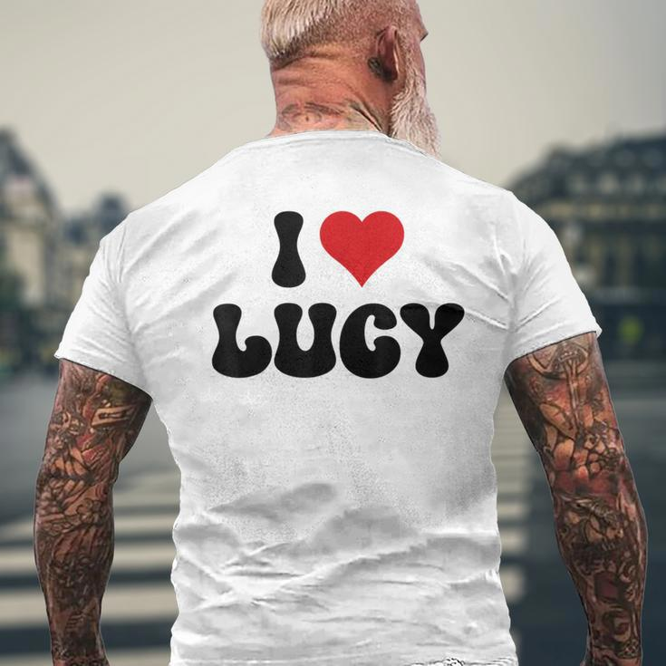 I Love Lucy I Heart Lucy Valentine's Day Men's T-shirt Back Print Gifts for Old Men
