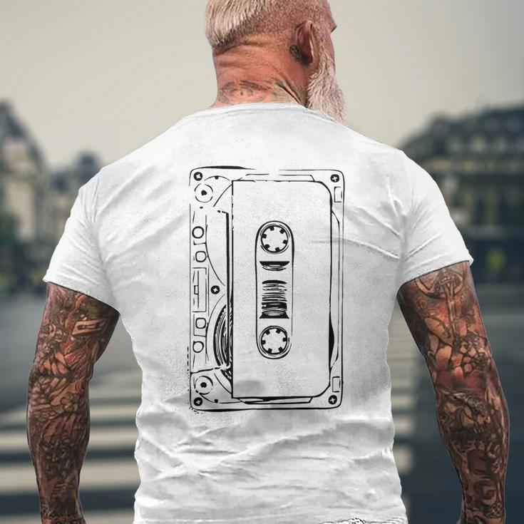Love Retro Mixtape 80'S Blank Cassette Tape Men's T-shirt Back Print Gifts for Old Men