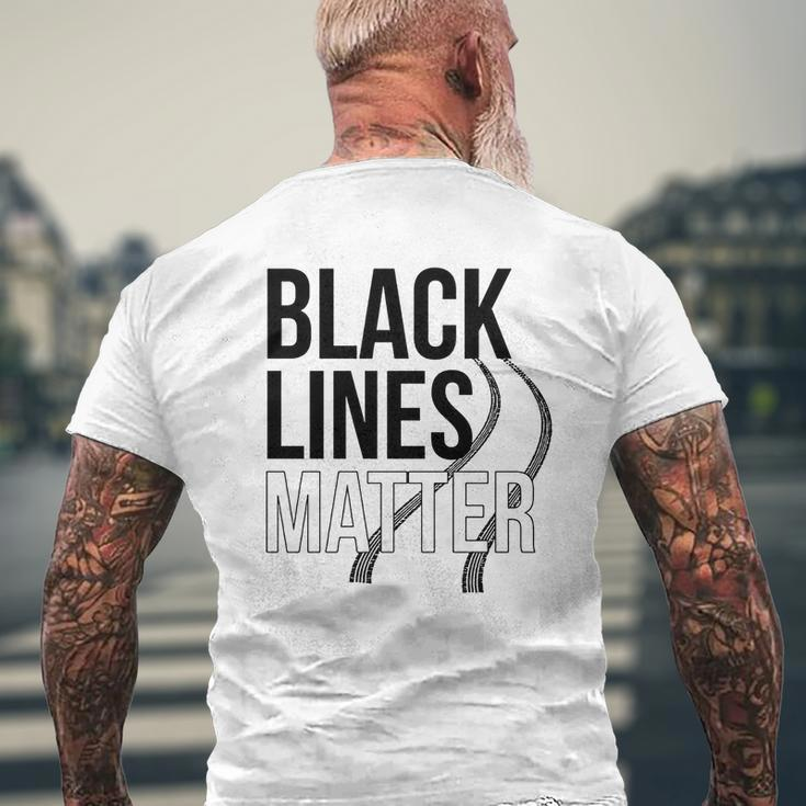 Making Black Lines Matter Car Guy V2 Mens Back Print T-shirt Gifts for Old Men