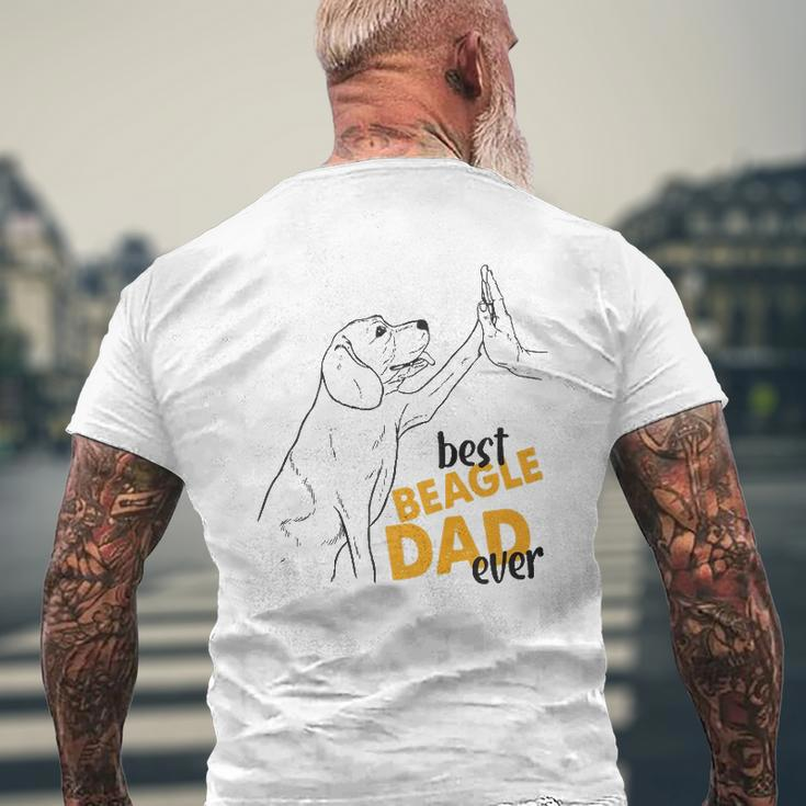 Mens Best Beagle Dad Ever Beagle For Men Beagle Daddy Mens Back Print T-shirt Gifts for Old Men