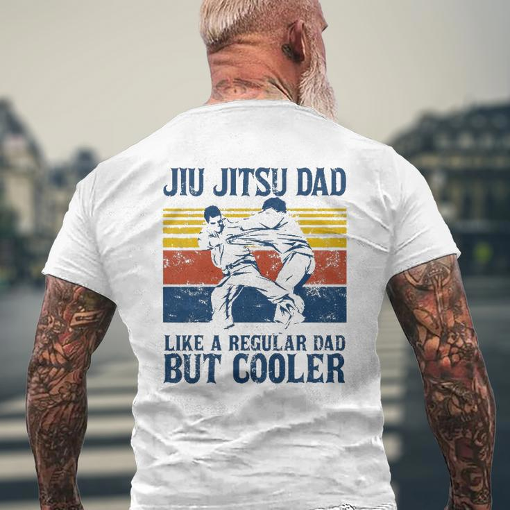 Mens Father’S Day Jiu Jitsu Dad Training Father Vintage Mens Back Print T-shirt Gifts for Old Men