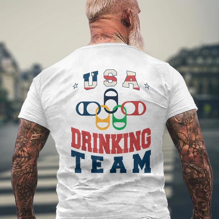 Merica Usa Drinking Team Patriotic Usa America Men's T-shirt Back Print Gifts for Old Men