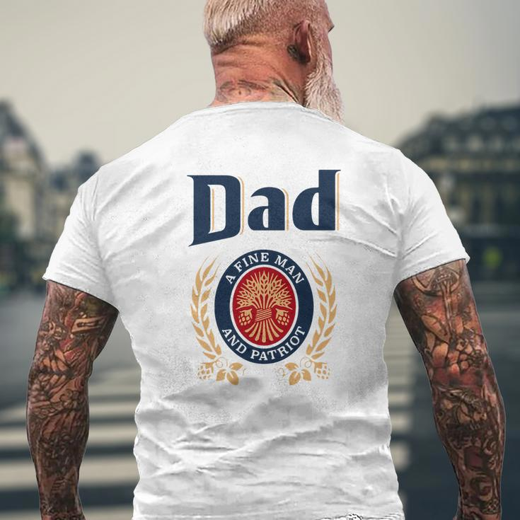 Miller Lite Dad A Fine Man And Patriot Father S Day Shirtsc Mens Back Print T-shirt Gifts for Old Men