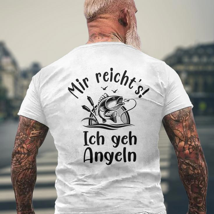 Mir Reichts Ich Geh Angeln Angler Sayings Gray T-Shirt mit Rückendruck Geschenke für alte Männer