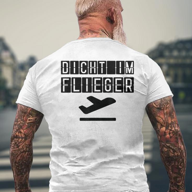 Mit Julian Dicht Im Flieger Malle Party Summer White S T-Shirt mit Rückendruck Geschenke für alte Männer