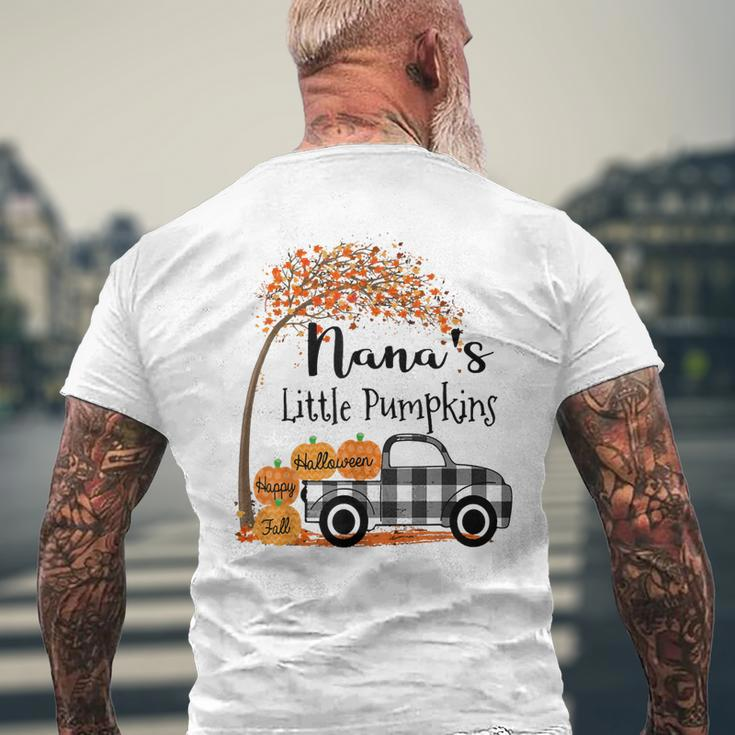 Nana Little Pumpkins Fall Pumpkin Lovers Thanksgiving Mens Back Print T-shirt Gifts for Old Men