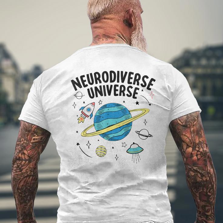 Neurodiverse Universe Neurodiversity Aesthetic Autism Awaren Men's T-shirt Back Print Gifts for Old Men