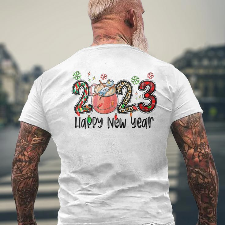 New Years Eve Party Supplies 2023 Happy New Year Mens Back Print T-shirt Gifts for Old Men
