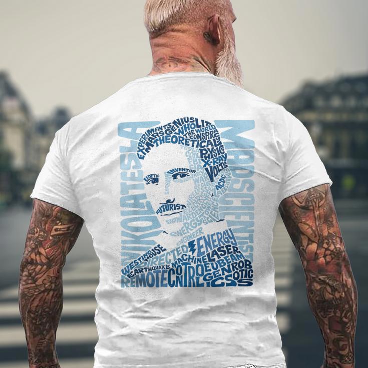Nikola Tesla Illustration Por Glitschika s Camiseta Hombre Estampado Espalda Regalos para ancianos