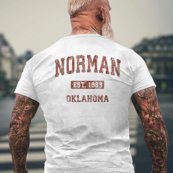 Norman Oklahoma Ok Vintage Athletic Sports Men's T-shirt Back Print Gifts for Old Men